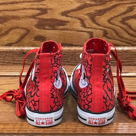 Converse CTAS Hi X Hello Kitty Red Shoes - Picture 6 of 8